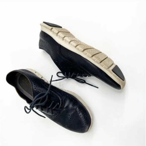 Cole Haan Zerogrand Wingtip Oxford Sneaker Navy Blue Size 11 - Picture 3 of 6